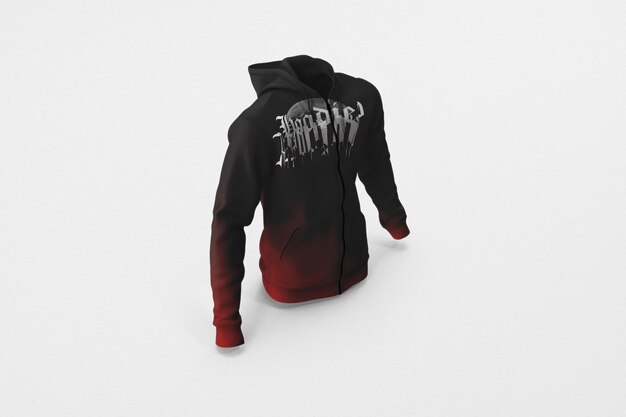 PSD hoodie mockup with perspective view
