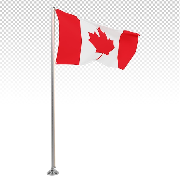 Hoogwaardige nationale vlag van Canada Bewerkbare PSD-afbeelding