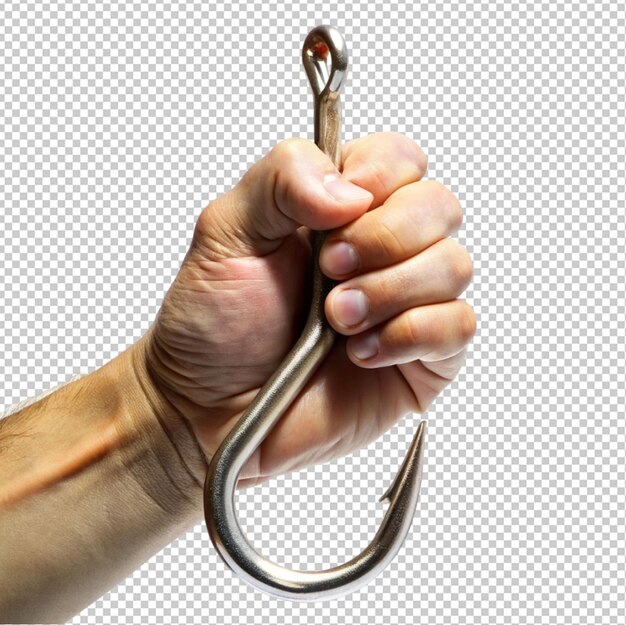 hook hand on transparent background