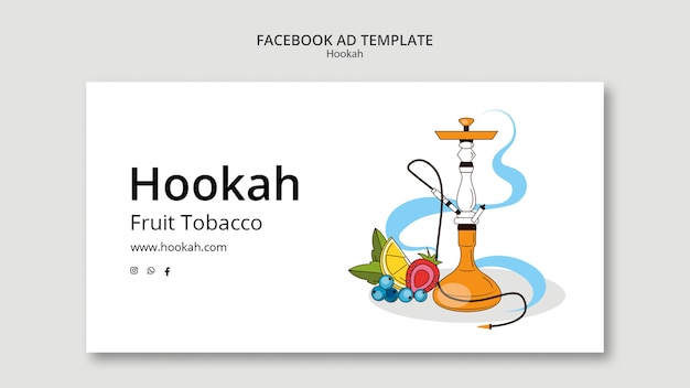 Hookah flavors social media promo template