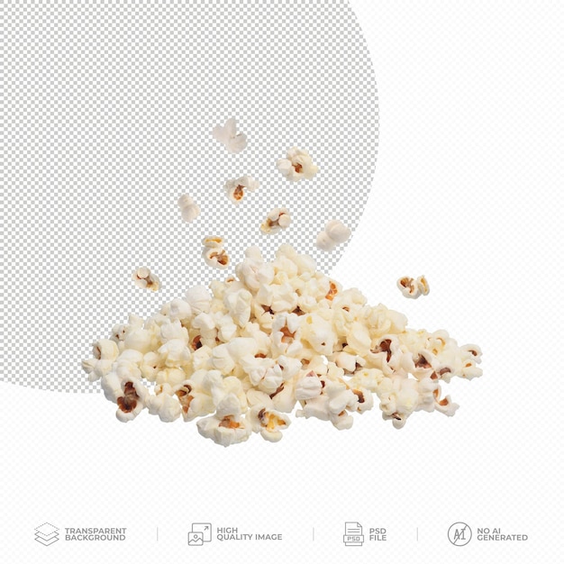 Hoop heerlijke popcorn op een doorzichtige achtergrond png