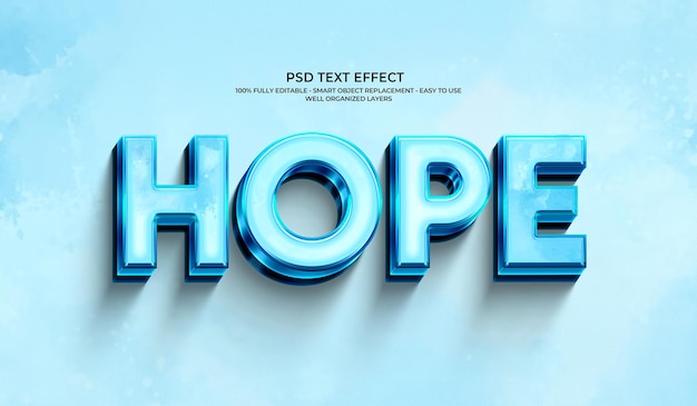 Hope 3D redigerbar teksteffekt