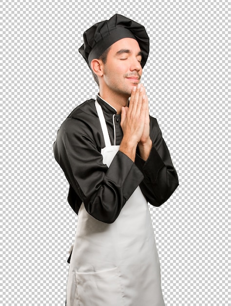 PSD hopeful young chef praying