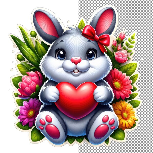 Hoppin' Happiness Playful Bunny Delight Sticker