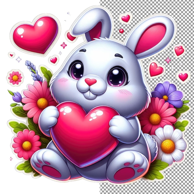 PSD hoppin' happiness playful bunny delight sticker