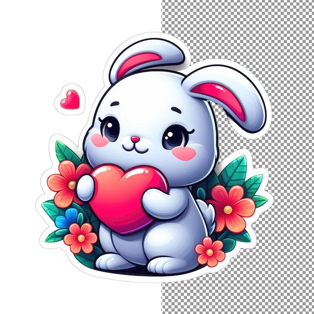 PSD hoppin' happiness playful bunny delight sticker