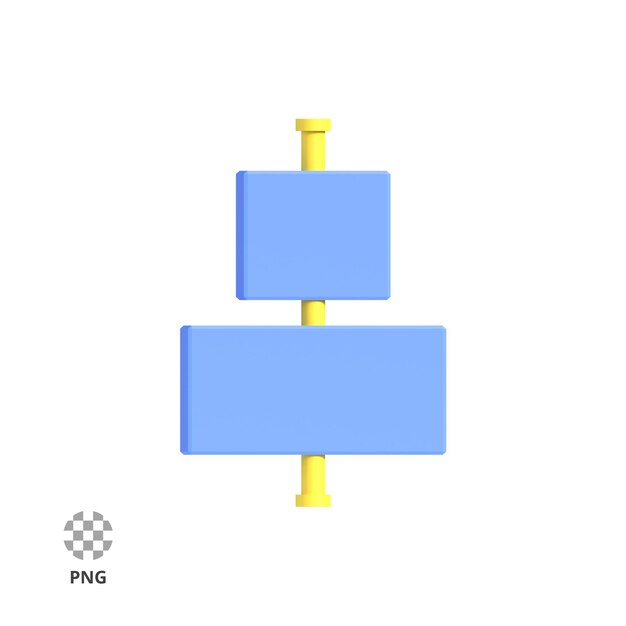 PSD 수평 정렬 센터 3d 아이콘