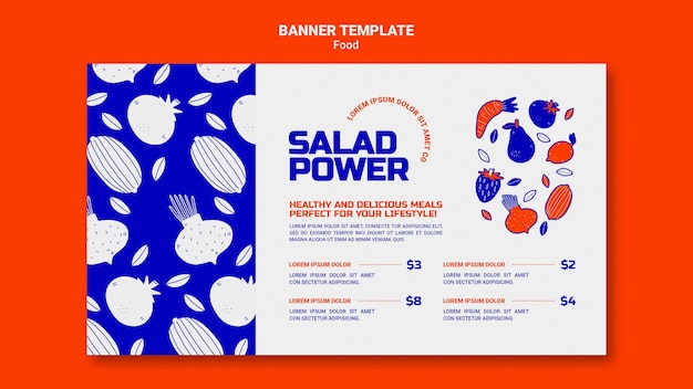 PSD horizontal banner for salad power