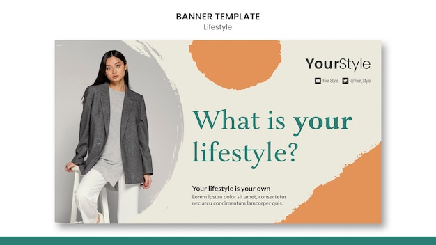 horizontal banner template for personal lifestyle