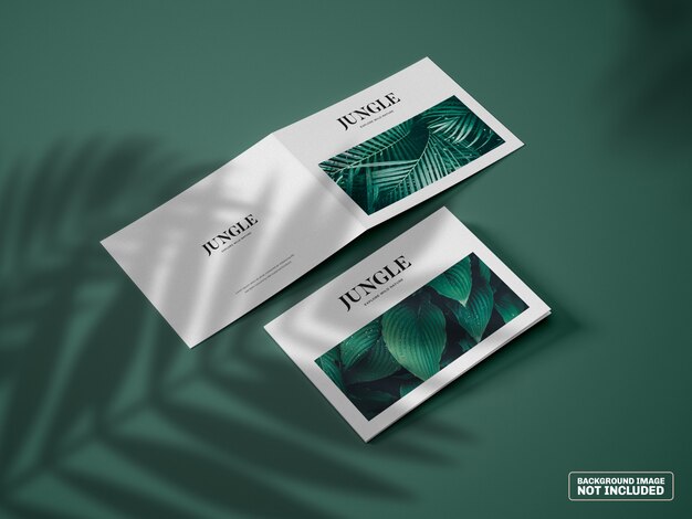 Horizontal Bifold Brochure Mockup
