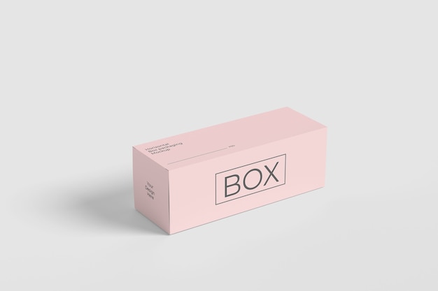 Horizontal box packaging mockup