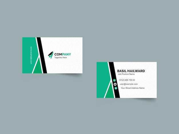 Horizontal business card design template