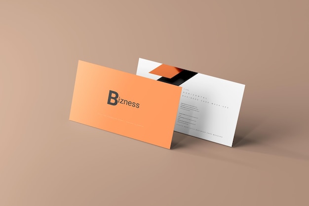 PSD horizontal business cards mockup