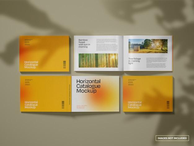 PSD mockup di catalogo orizzontale