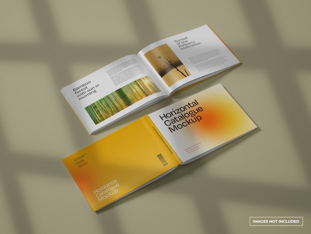 Mockup di catalogo orizzontale