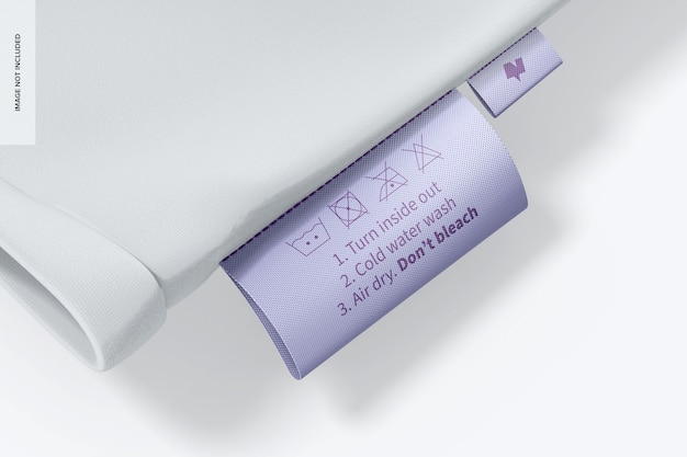 horizontal clothing tag mockup