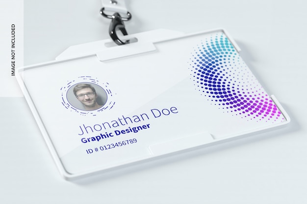 PSD horizontal id card mockup