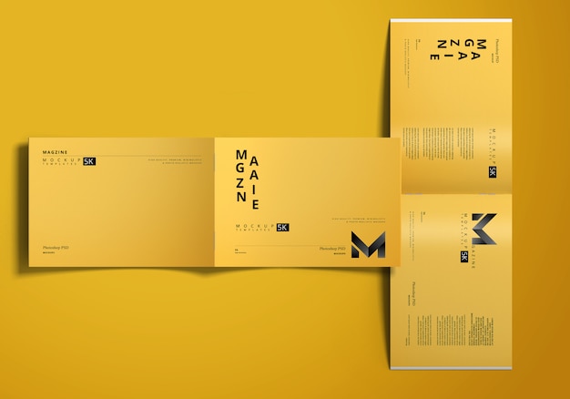 Horizontal magazine mockup