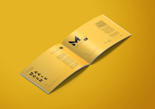 Horizontal magazine mockup