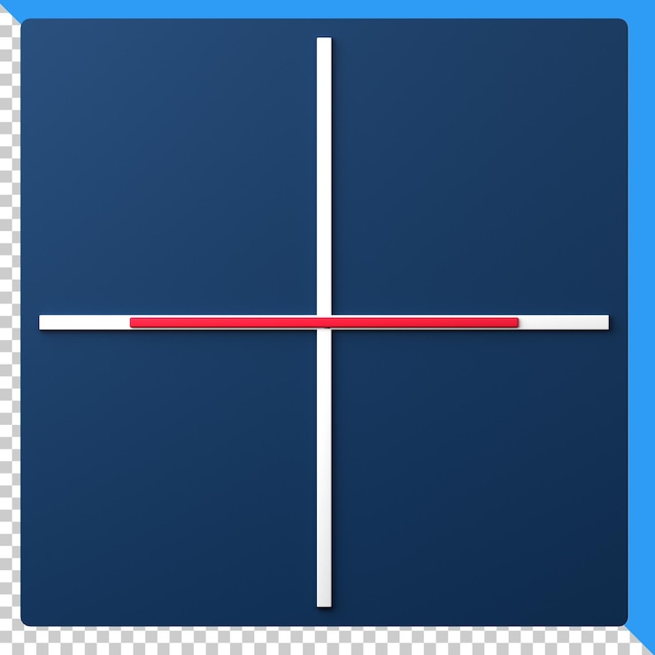 PSD horizontal polarization icon isolated on the transparent background