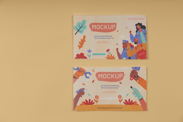 Design mockup poster orizzontale