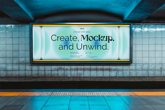 Horizontal screen  billboard mockup