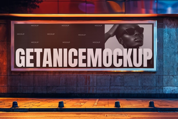 Horizontal screen  billboard mockup