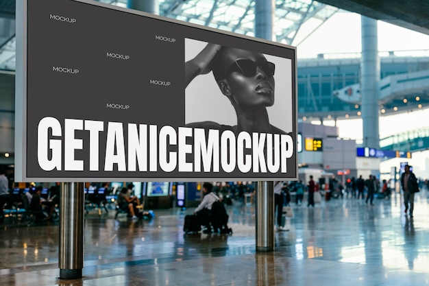 Horizontal screen  billboard mockup