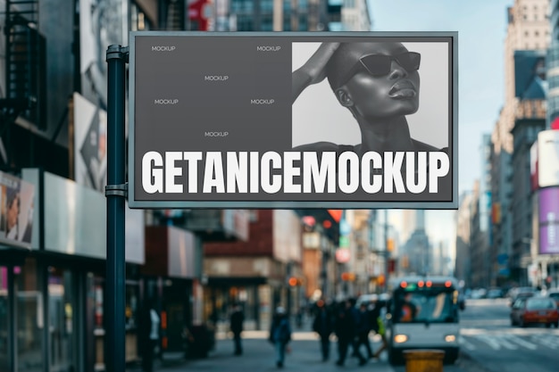 Horizontal screen  billboard mockup