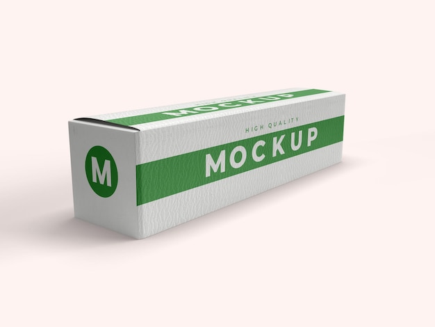 Horizontal Tall Box Mockup Design Isolated