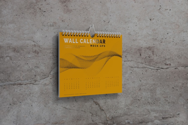 Horizontal Wall Calendar Mockup