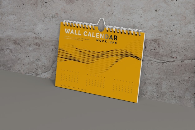 Horizontal Wall Calendar Mockup