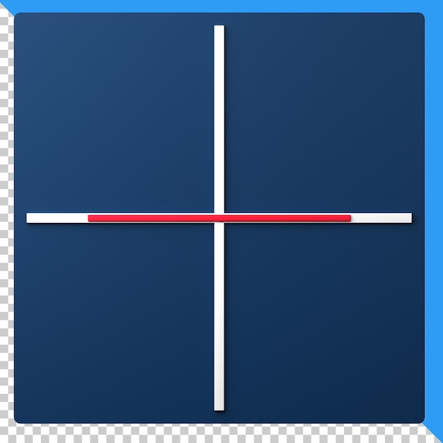 Horizontale polarisatie pictogram geïsoleerd op de transparante achtergrond