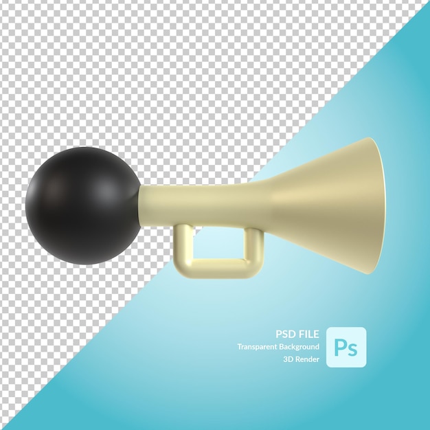 horn 3d illustration rendering