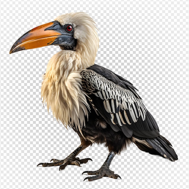 透明な背景に孤立した角鳥 角鳥 png generative ai