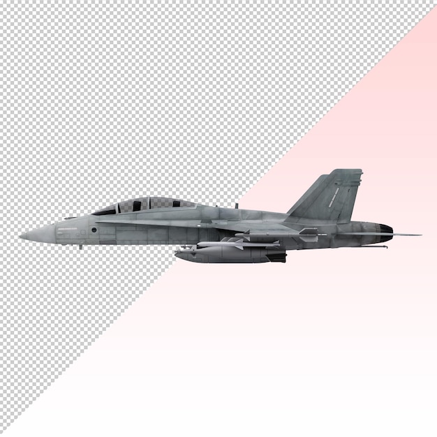 PSD hornet fighter jet isolated