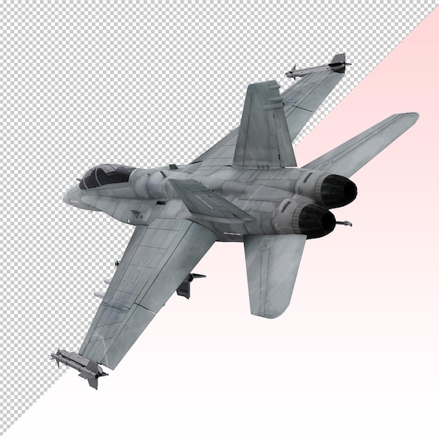 PSD hornet fighter jet isolated