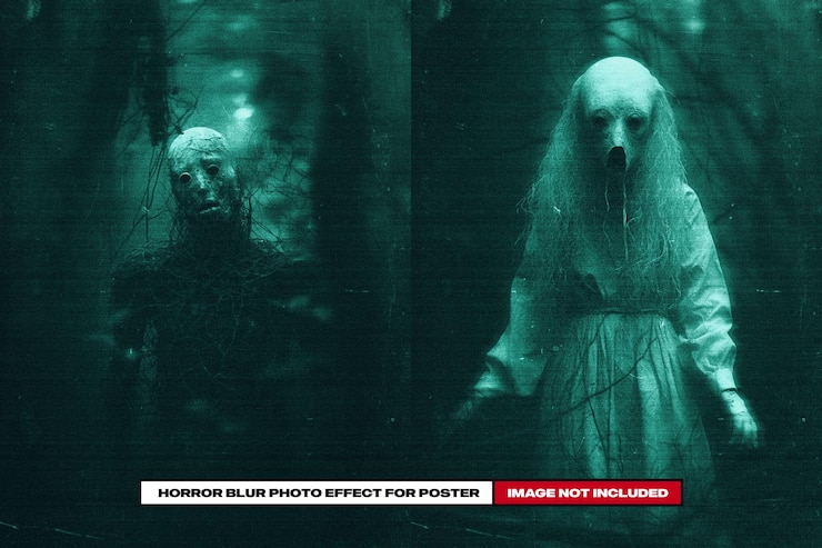 PSD horror blur foto effect voor poster