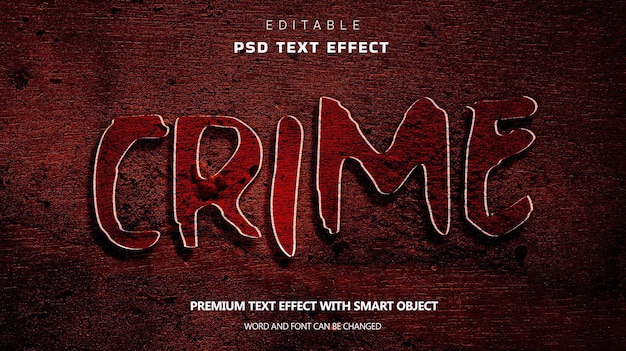 Horror editable text effect