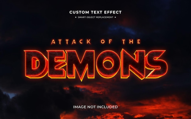 PSD horror movie and game 3d text style effect