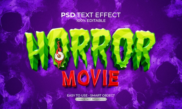 PSD effetto testo film horror