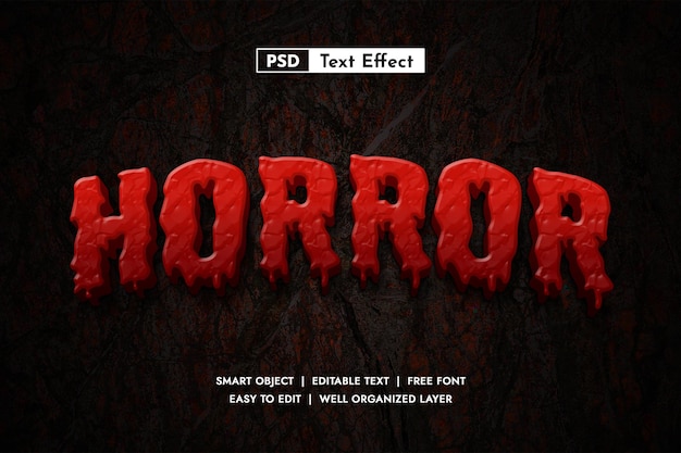 Horror psd tekst effect