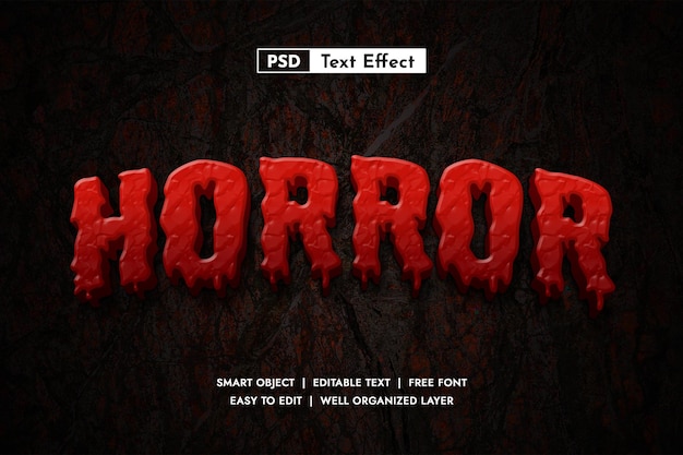 PSD horror psd tekst effect