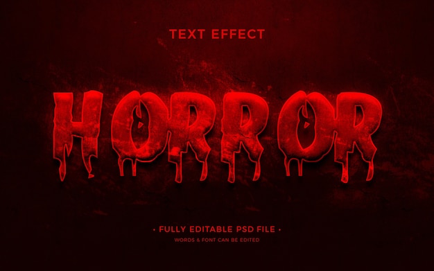 PSD horror teksteffect