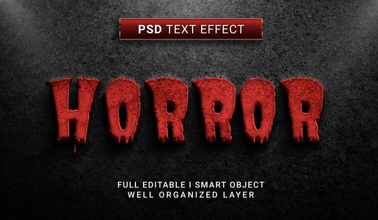 PSD ホラーテキスト効果
