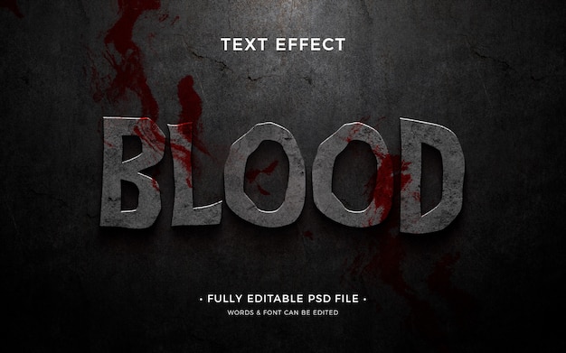 PSD horror text effect