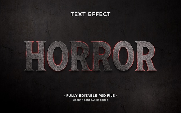 Horror text effect