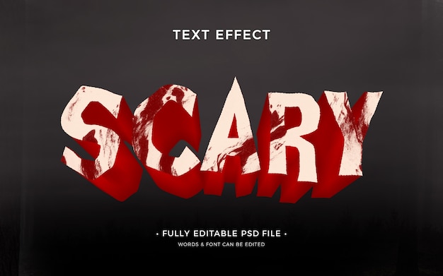 PSD horror text effect