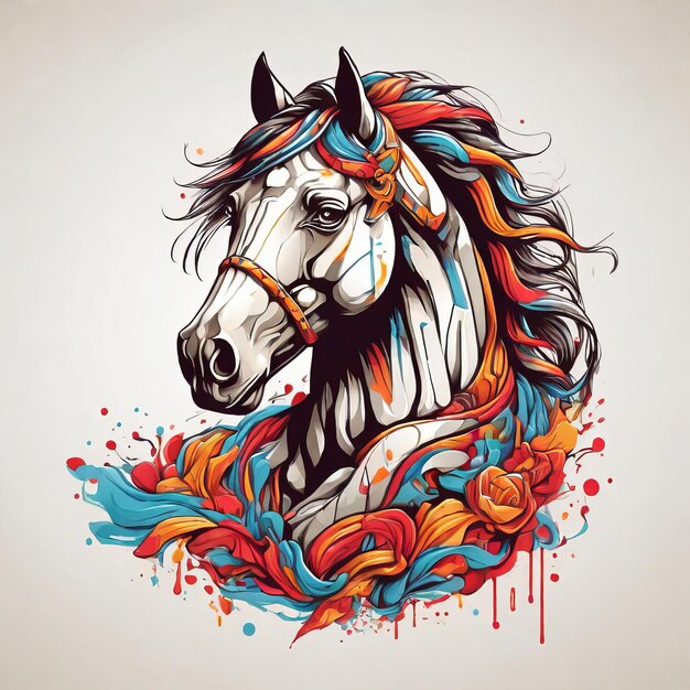 Horse Animal Illustration for creative printing