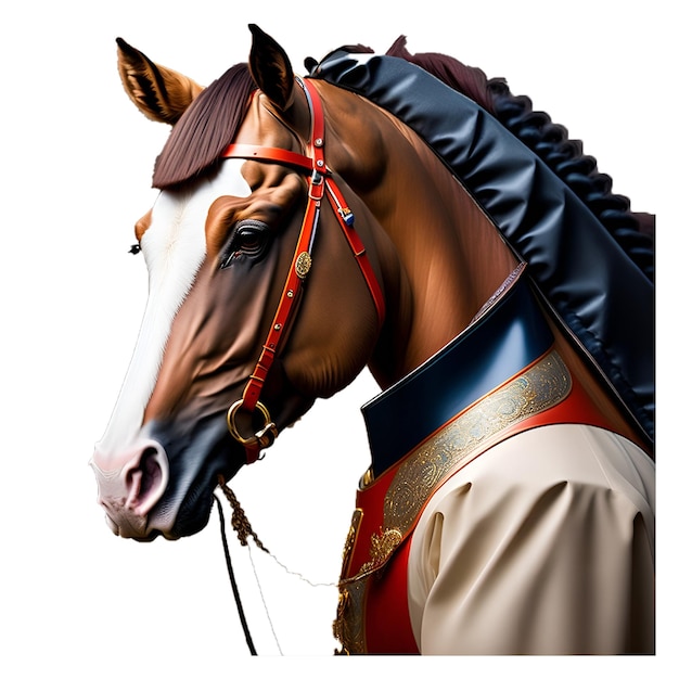 PSD horse face vector illustration